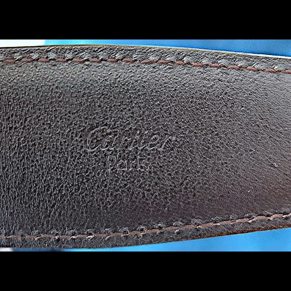 Santos De Cartier Reversible Belt & Gold Buckle - Picture 2 of 5